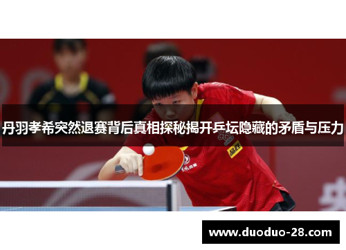 丹羽孝希突然退赛背后真相探秘揭开乒坛隐藏的矛盾与压力 丹羽孝希突然退赛背后真相探秘揭开乒坛隐藏的矛盾与压力